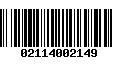 Código de Barras 02114002149