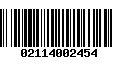 Código de Barras 02114002454