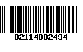 Código de Barras 02114002494