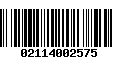 Código de Barras 02114002575