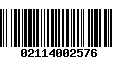 Código de Barras 02114002576