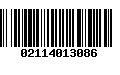 Código de Barras 02114013086