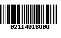 Código de Barras 02114016000