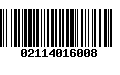 Código de Barras 02114016008