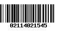 Código de Barras 02114021545