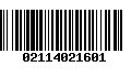 Código de Barras 02114021601