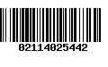 Código de Barras 02114025442