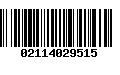 Código de Barras 02114029515