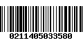 Código de Barras 0211405033580