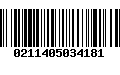 Código de Barras 0211405034181