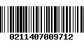 Código de Barras 0211407009712