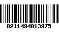 Código de Barras 0211494013975