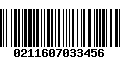 Código de Barras 0211607033456