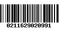 Código de Barras 0211629020991