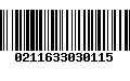 Código de Barras 0211633030115