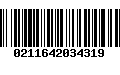 Código de Barras 0211642034319