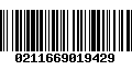 Código de Barras 0211669019429