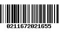 Código de Barras 0211672021655