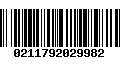 Código de Barras 0211792029982