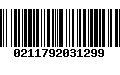 Código de Barras 0211792031299