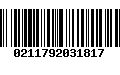 Código de Barras 0211792031817