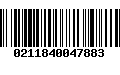 Código de Barras 0211840047883