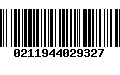 Código de Barras 0211944029327
