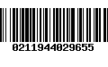 Código de Barras 0211944029655