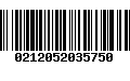 Código de Barras 0212052035750