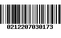 Código de Barras 0212207030173