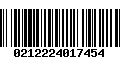 Código de Barras 0212224017454