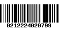 Código de Barras 0212224020799