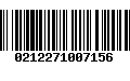 Código de Barras 0212271007156