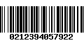 Código de Barras 0212394057922