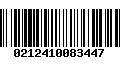 Código de Barras 0212410083447