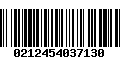 Código de Barras 0212454037130