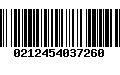 Código de Barras 0212454037260