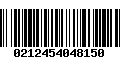 Código de Barras 0212454048150