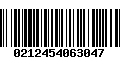 Código de Barras 0212454063047