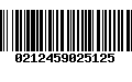 Código de Barras 0212459025125