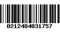 Código de Barras 0212484031757