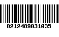 Código de Barras 0212489031035