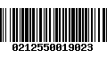 Código de Barras 0212550019023