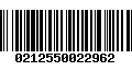 Código de Barras 0212550022962