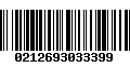 Código de Barras 0212693033399