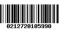 Código de Barras 0212720105990