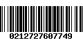 Código de Barras 0212727607749