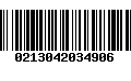 Código de Barras 0213042034906