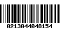 Código de Barras 0213044048154