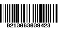 Código de Barras 0213063039423